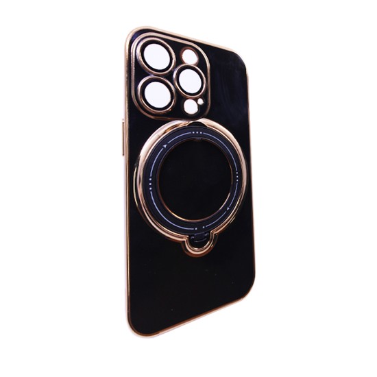 Hard Silicone Case with Camera Shield and Support Ring for Apple iPhone 14 Pro Max Black Hard Silicone Case with Camera Shield and Support Ring for Apple iPhone 14 Pro Max Black